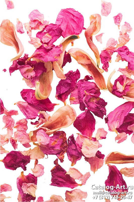 Натяжные потолки с фотопечатью - Розовые цветы 30